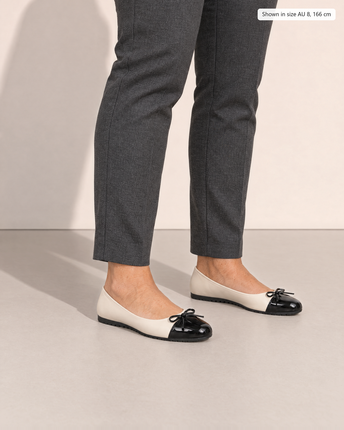 Briar Chic Slip-On Flats - Adeline studio, shown in size 8, 166 cm