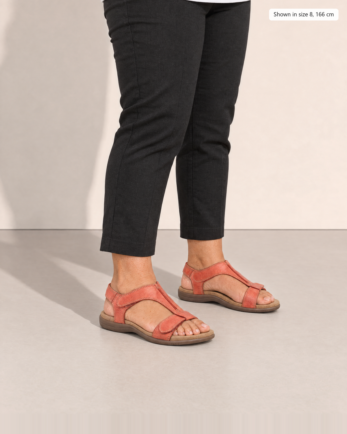 Mirella Adjustable Comfort Sandals - Adeline studio, shown in size 8, 166 cm