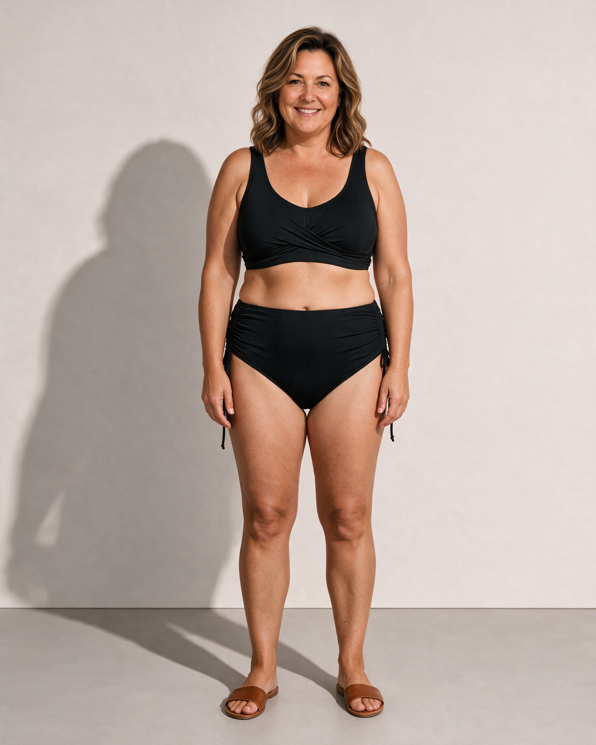 Sasha Chic Solid Bikinis - Adeline studio, shown on a size XL, 166 cm