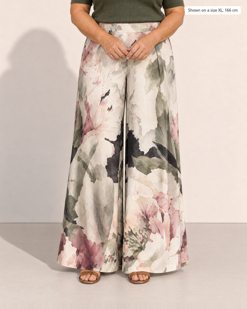 Adelina Elegant Wide-Leg Trousers - Adeline studio, shown on a size XL, 166 cm