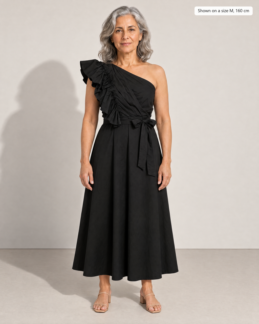 Josephine Flowy Maxi Dress - Adeline studio, shown on a size M, 160 cm