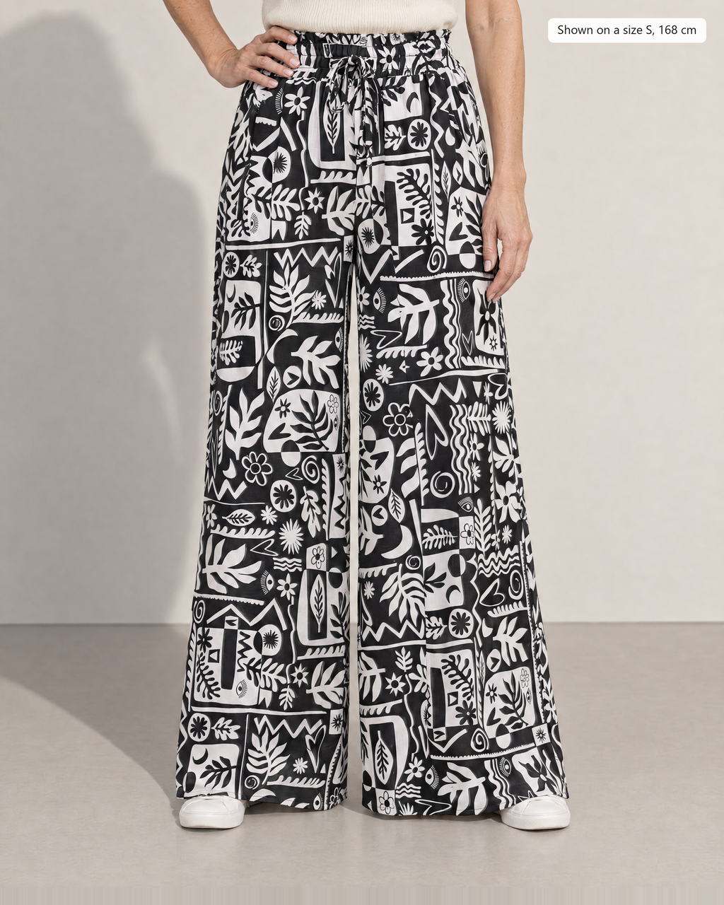 Astrid High-Waisted Wide Leg Trousers - Adeline studio, shown on a size S, 168 cm