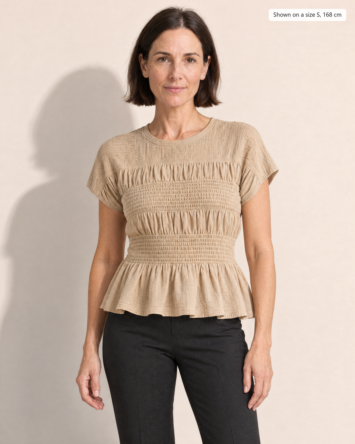 Rosalie Effortless Women's Blouse - Adeline studio, shown on a size S, 168 cm