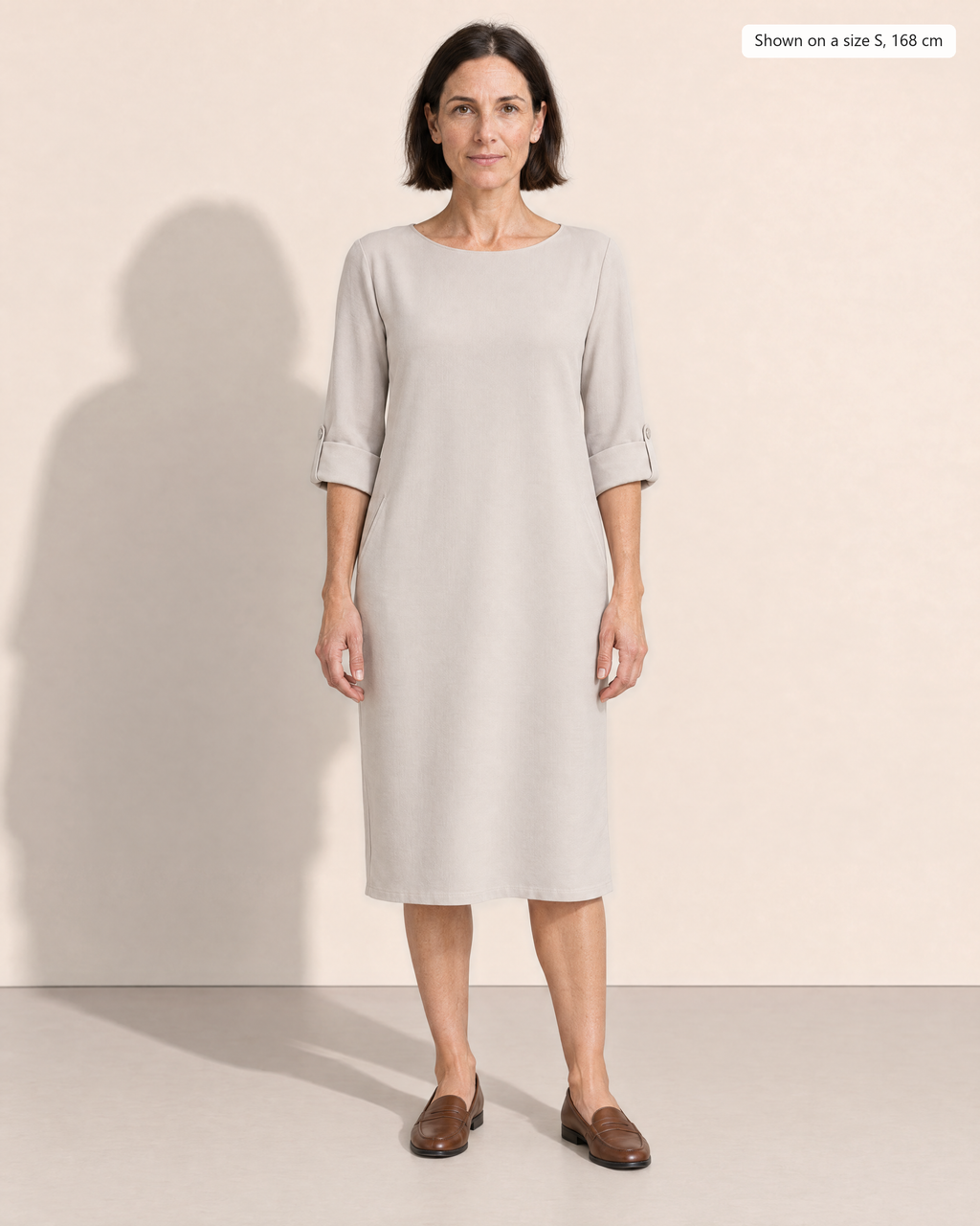 Linnea Effortless Midi Dress - Adeline studio, shown on a size S, 168 cm