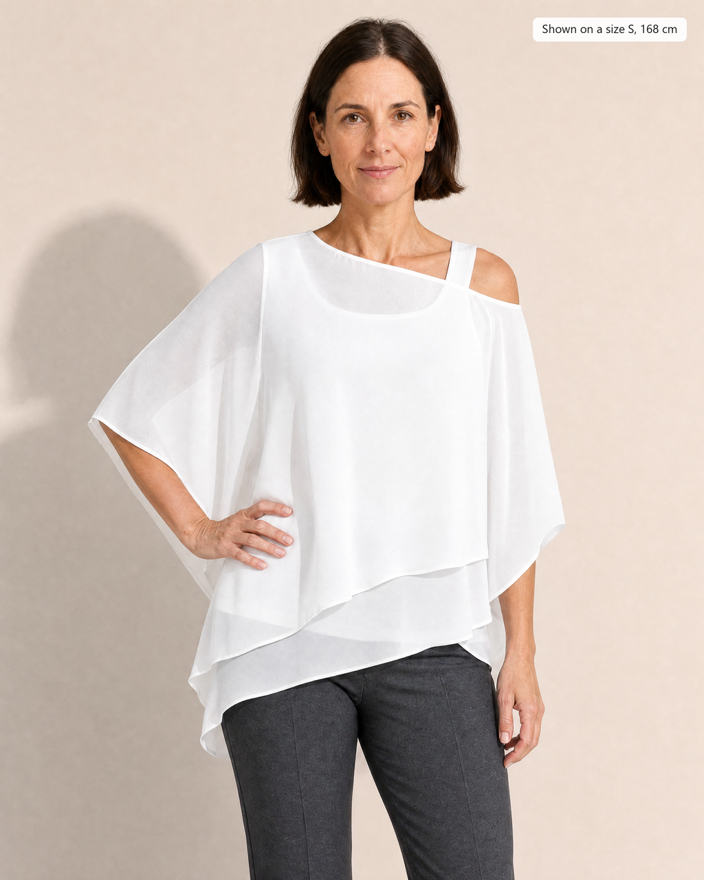 Anya Effortless Flowy Blouse - Adeline studio, shown on a size S, 168 cm