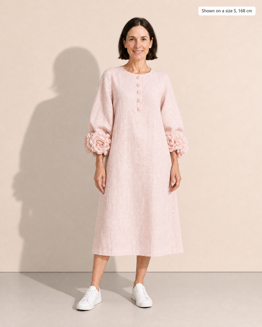 Georgina Effortless A-Line Midi Dress - Adeline studio, shown on a size S, 168 cm