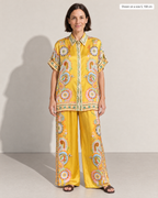Penelope Paisley Satin Shirt and Pants Set - Adeline studio, shown on a size S, 168 cm