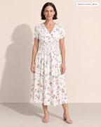Estelle Elegant Floral Midi Dress - Adeline studio, shown on a size S, 168 cm