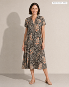 Thalia Lightweight Floral Midi Dress - Adeline studio, shown on a size S, 168 cm