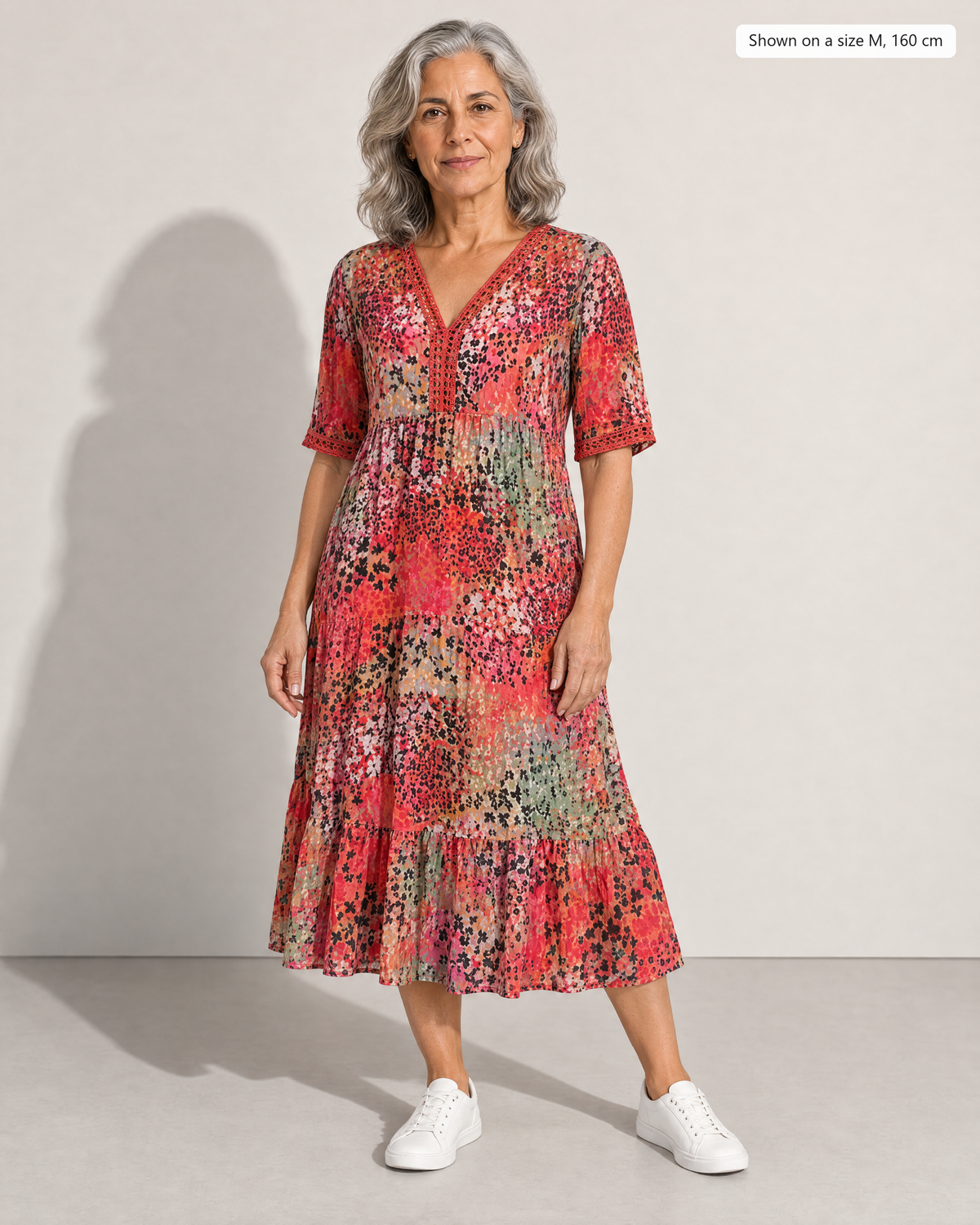Mila Elegant Midi Dress - Adeline studio, shown on a size M, 160 cm