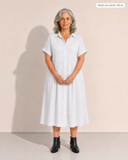 Emilia Striped Day Dress - Adeline studio, shown on a size M, 160 cm