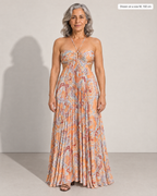Adelaide Halter Neck Maxi Dress - Adeline studio, shown on a size M, 160 cm
