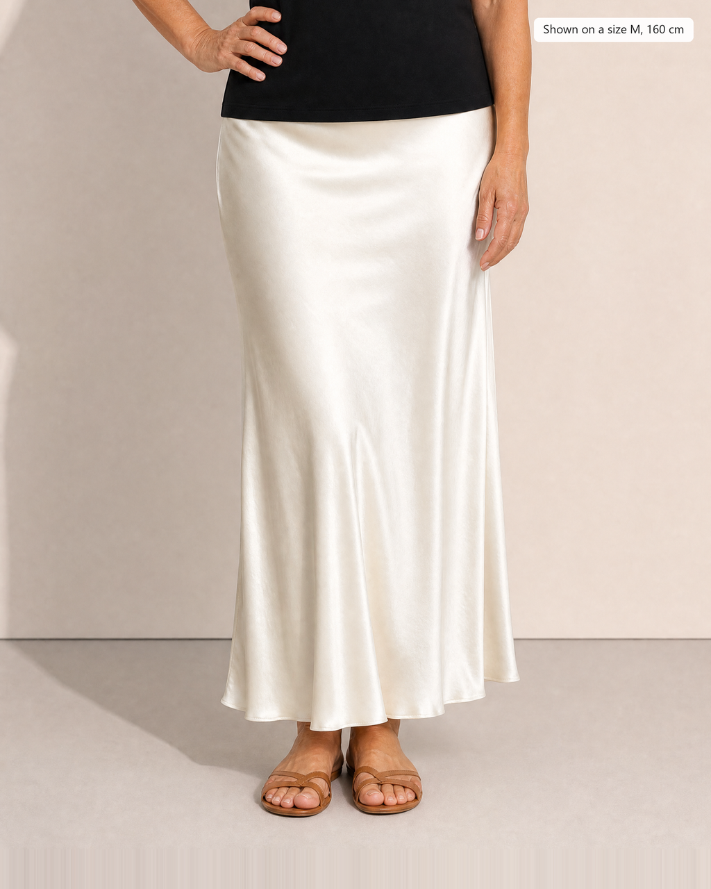 Amara Elegant Midi Skirt - Adeline studio, shown on a size M, 160 cm