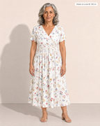 Estelle Elegant Floral Midi Dress - Adeline studio, shown on a size M, 160 cm