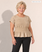 Rosalie Effortless Women's Blouse - Adeline studio, shown on a size L, 163 cm