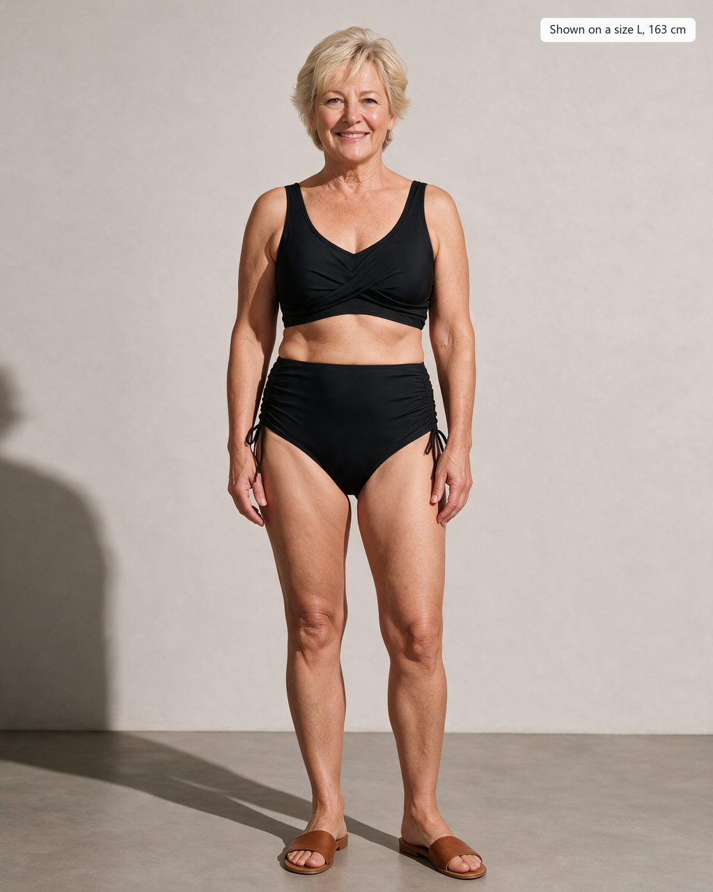 Sasha Chic Solid Bikinis - Adeline studio, shown on a size L, 163 cm