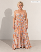 Adelaide Halter Neck Maxi Dress - Adeline studio, shown on a size L, 163 cm