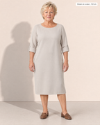 Linnea Effortless Midi Dress - Adeline studio, shown on a size L, 163 cm