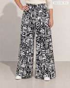 Astrid High-Waisted Wide Leg Trousers - Adeline studio, shown on a size L, 163 cm