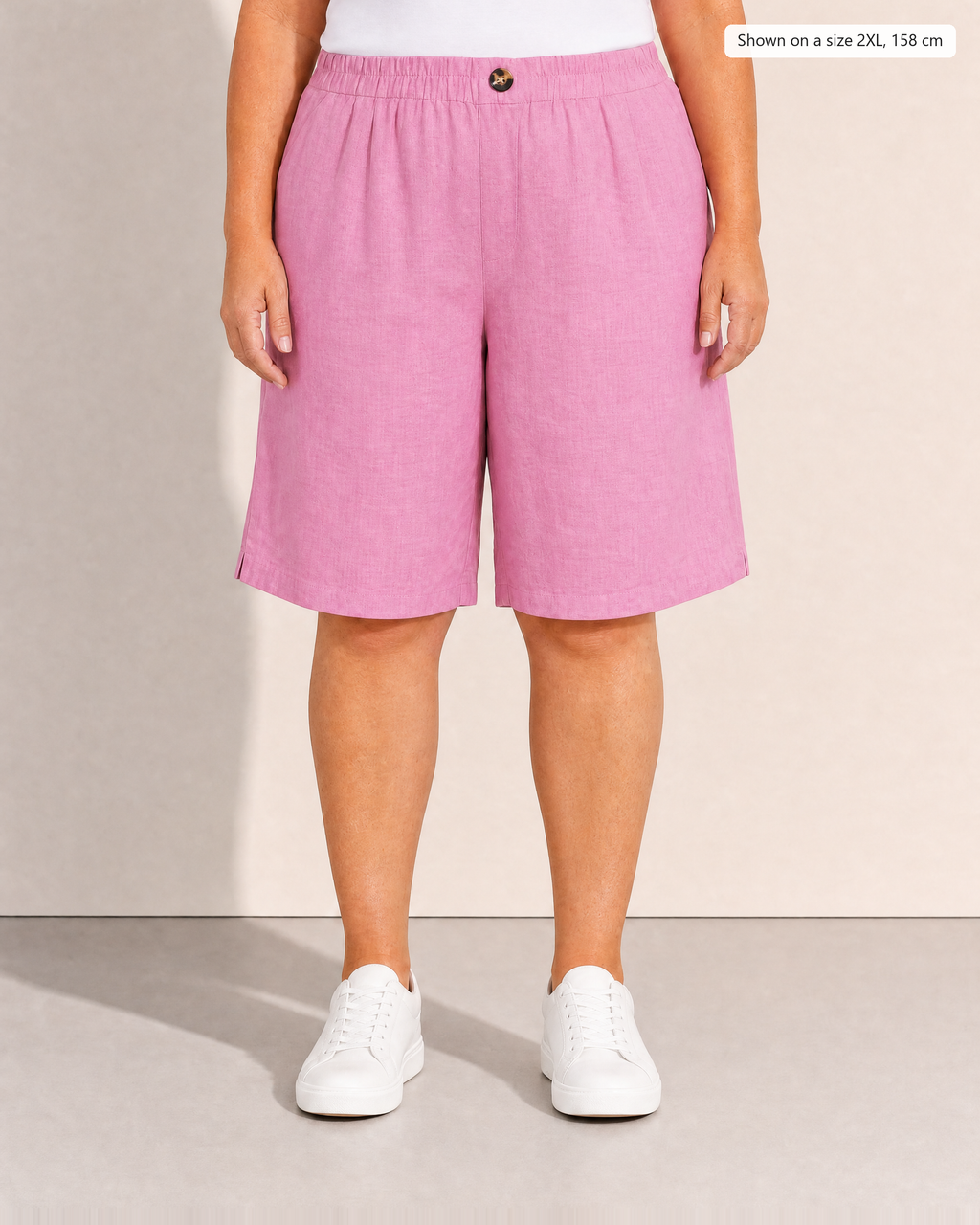 Cora Lightweight Everyday Shorts - Adeline studio, shown on a size 2XL, 158 cm