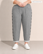 Leona Lightweight Casual Trousers - Adeline studio, shown on a size 2XL, 158 cm
