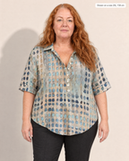Phoebe Relaxed Comfort Blouse - Adeline studio, shown on a size 2XL, 158 cm