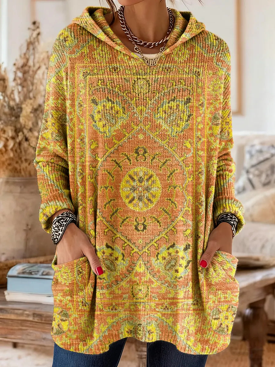 Seraphina - Retro Hooded Knit Tunic