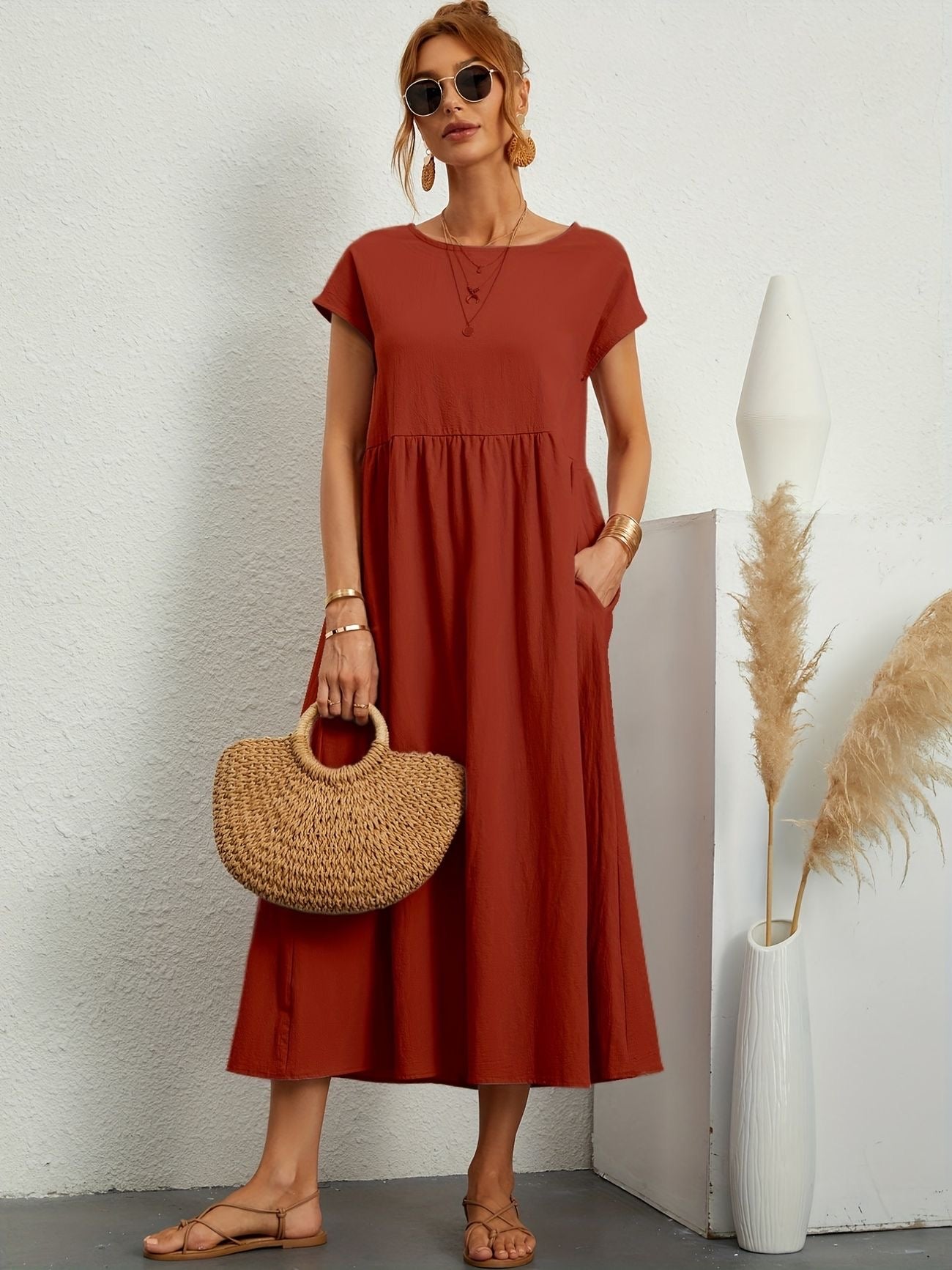 Alvina Relaxed Midi Dress