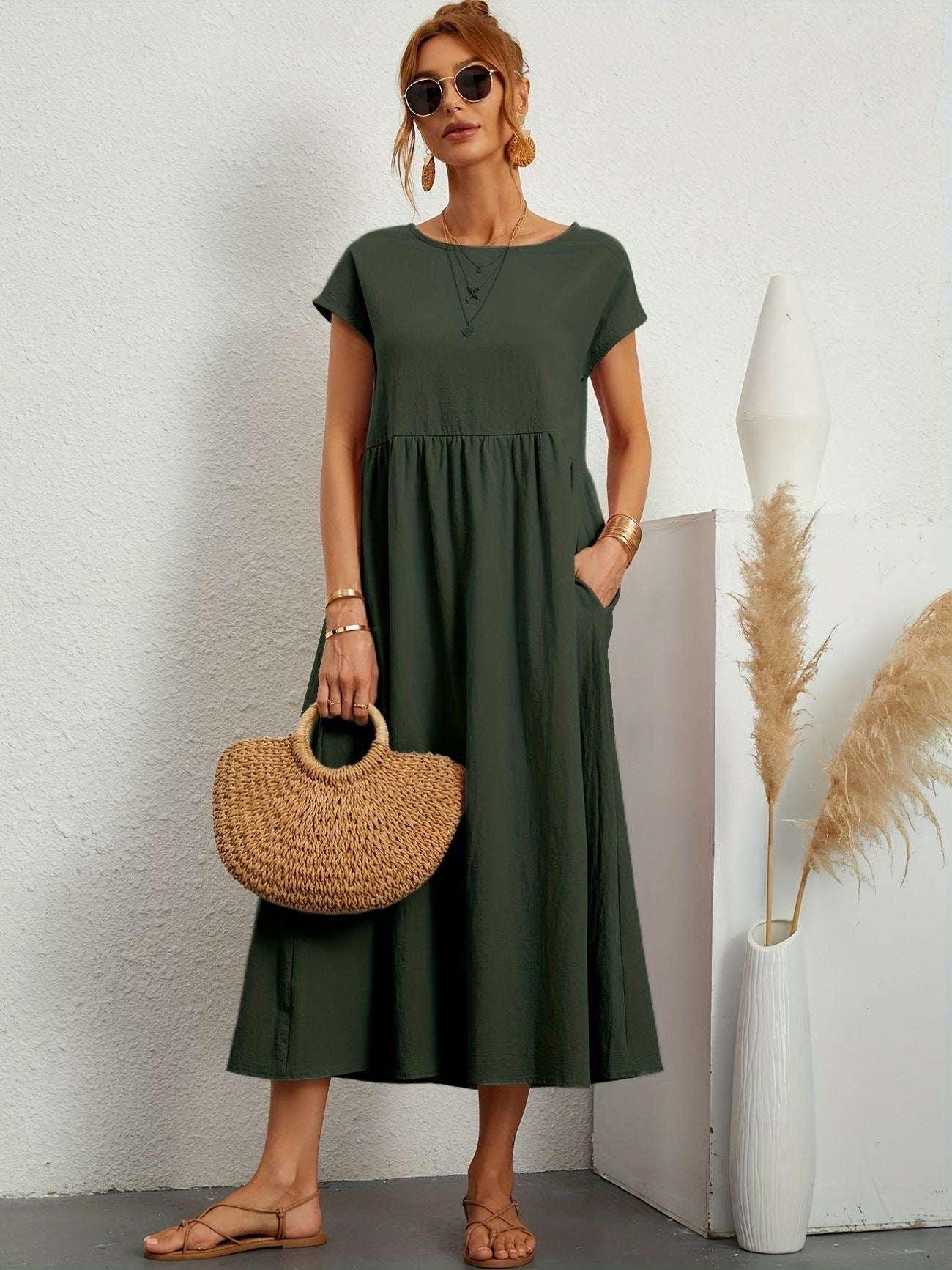 Alvina Relaxed Midi Dress