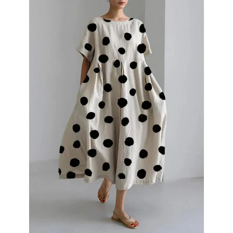Brigitte Relaxed Polka Dress