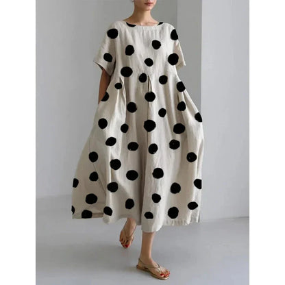 Brigitte Relaxed Polka Dress