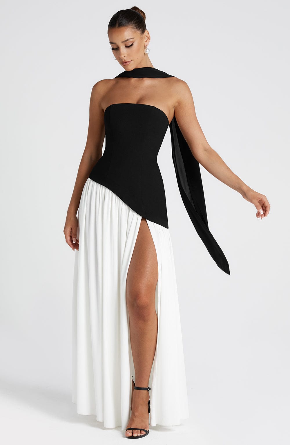 Celine Draped Evening Gown