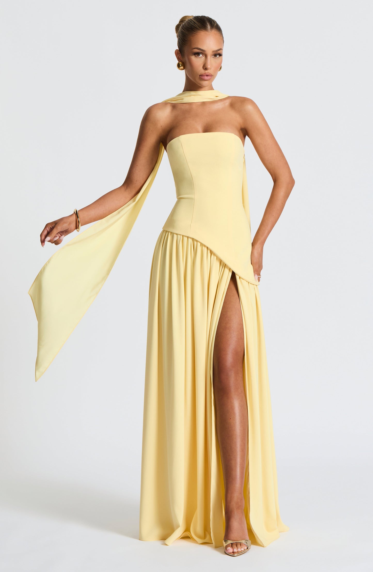 Celine Draped Evening Gown