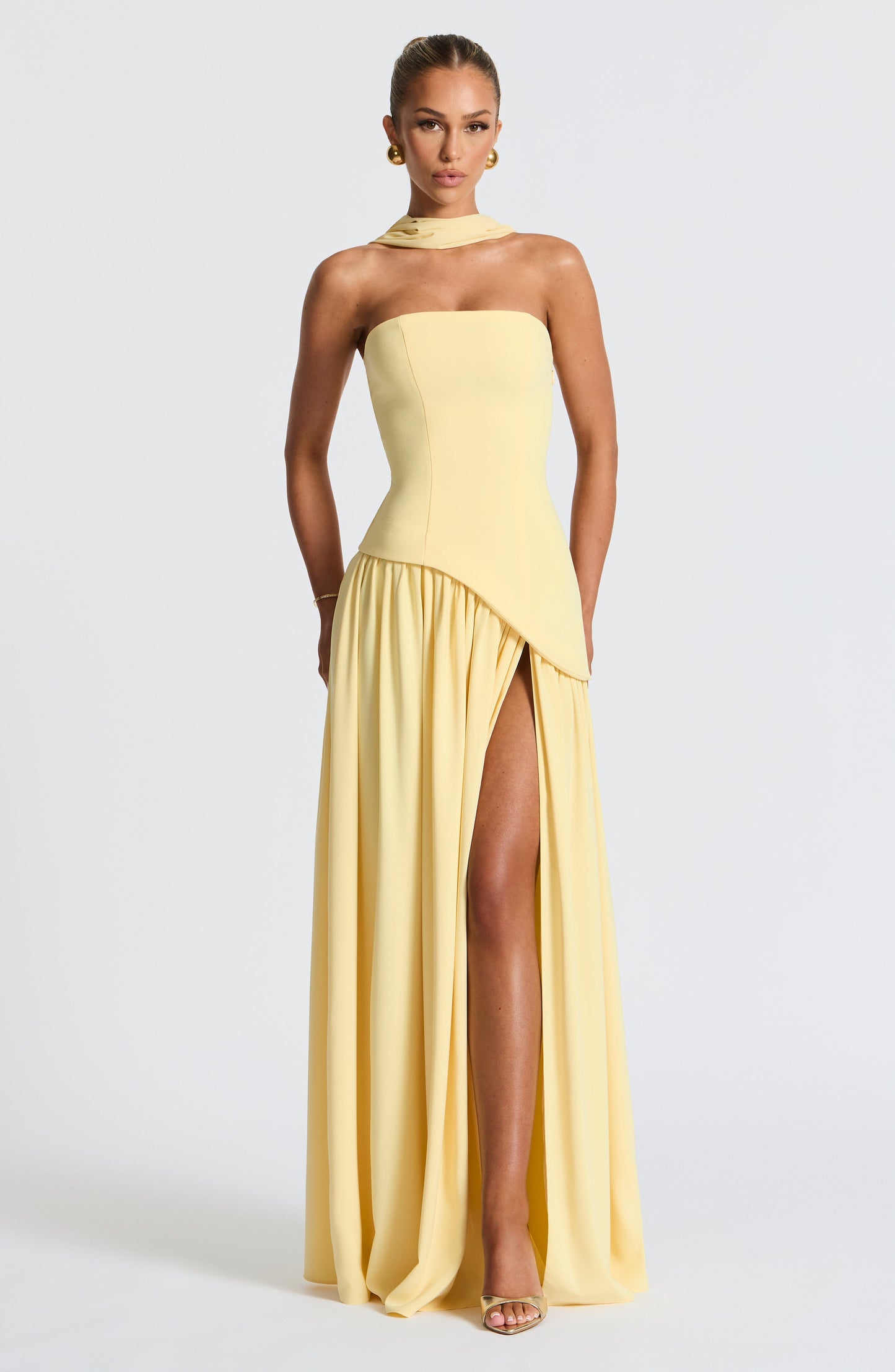 Celine Draped Evening Gown
