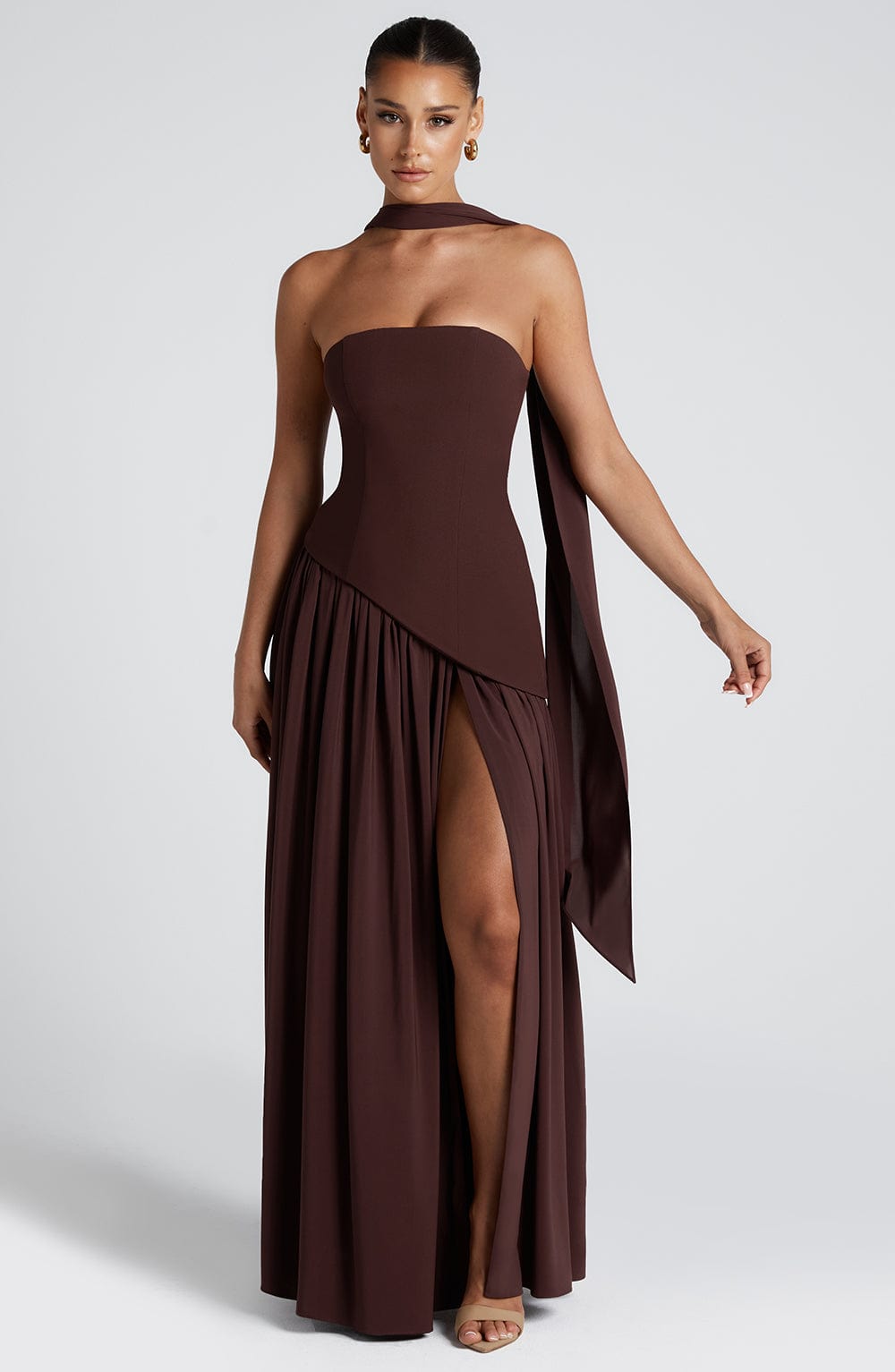 Celine Draped Evening Gown
