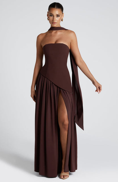 Celine Draped Evening Gown