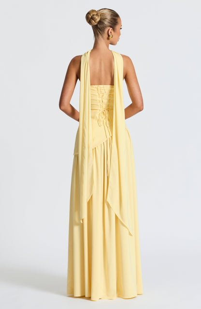 Celine Draped Evening Gown