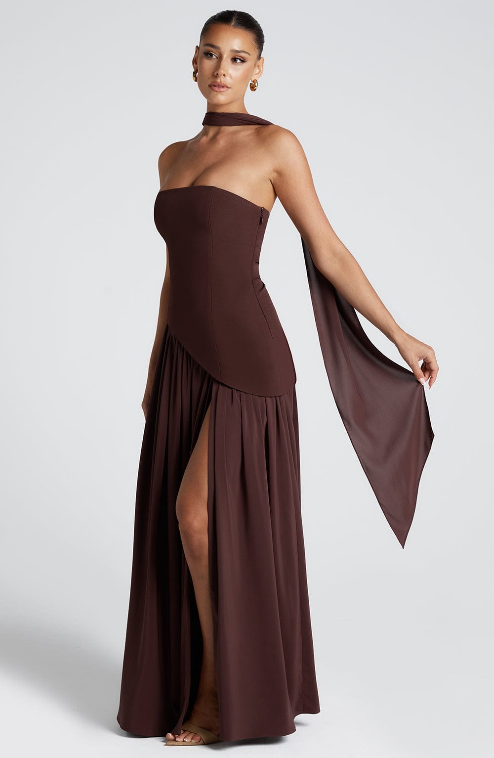 Celine Draped Evening Gown
