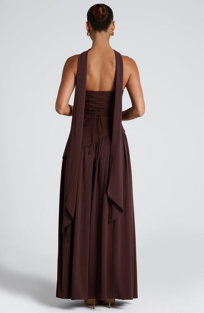 Celine Draped Evening Gown