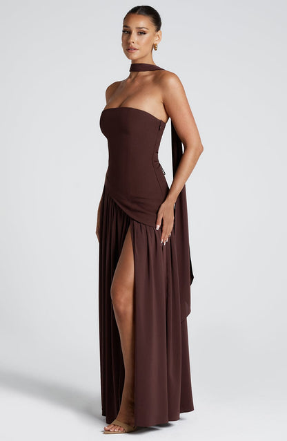 Celine Draped Evening Gown