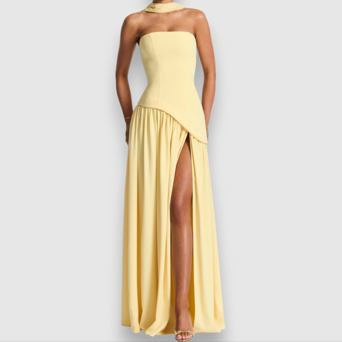 Celine Draped Evening Gown