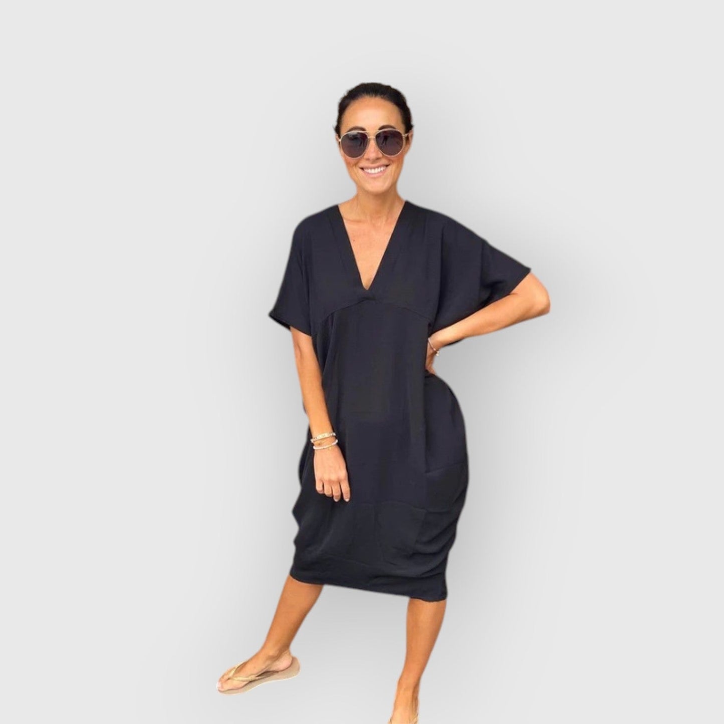 Elna V Neck Dress