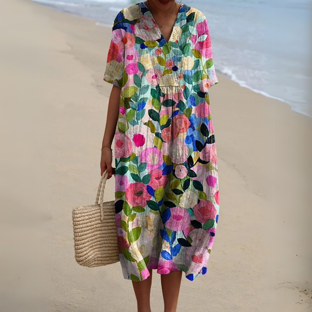 Elvira Bright Floral Dress