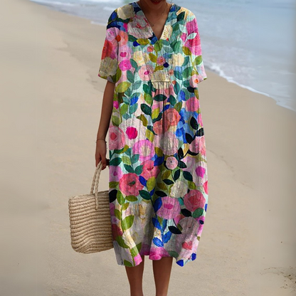 Elvira Bright Floral Dress