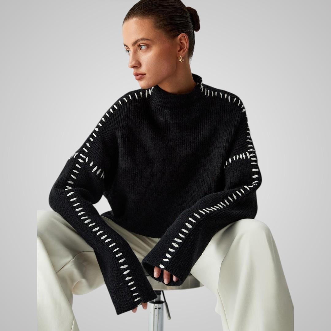 Elvira Black Knit Sweater