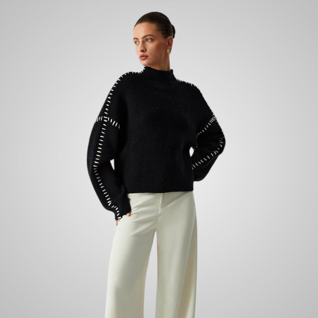 Elvira Black Knit Sweater