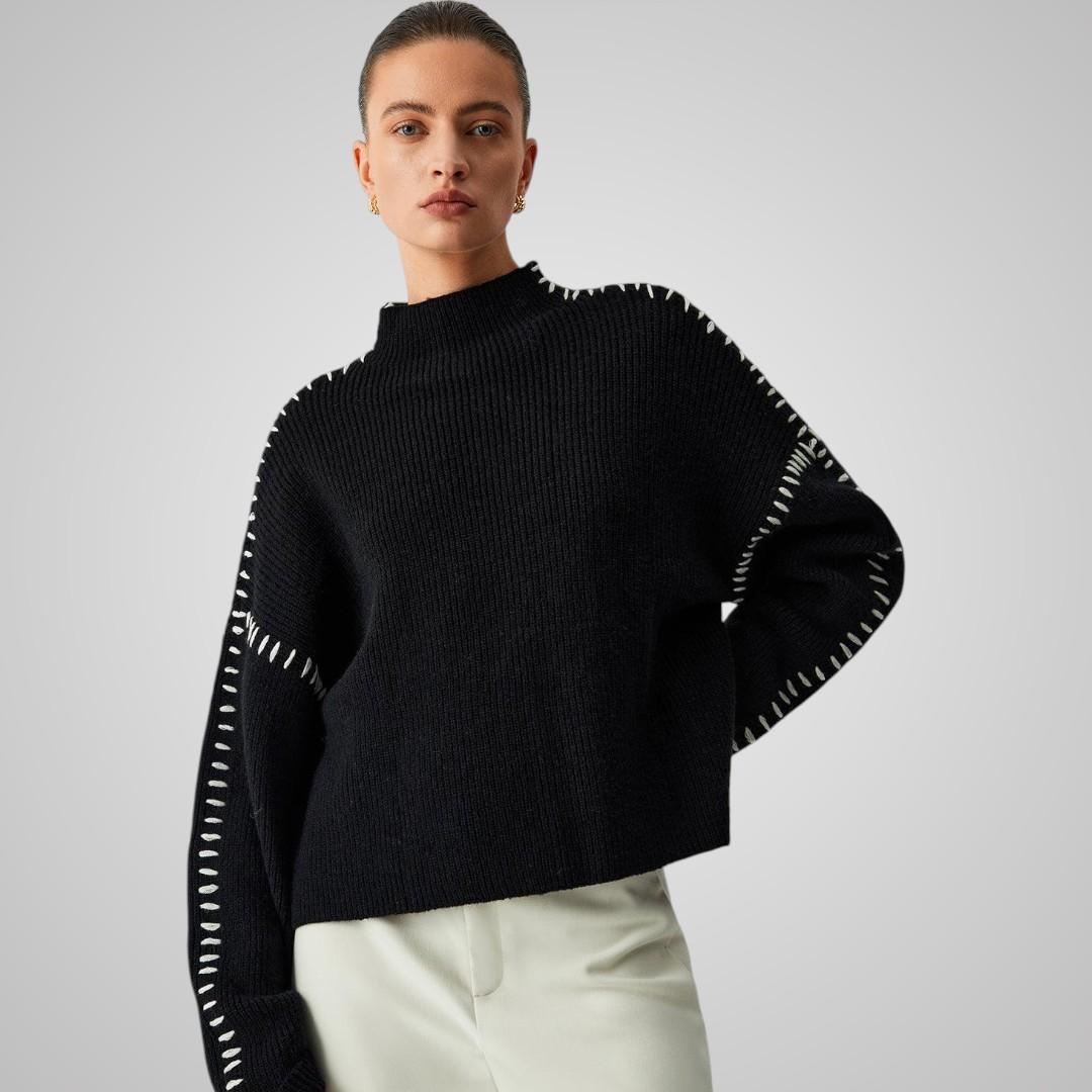 Elvira Black Knit Sweater