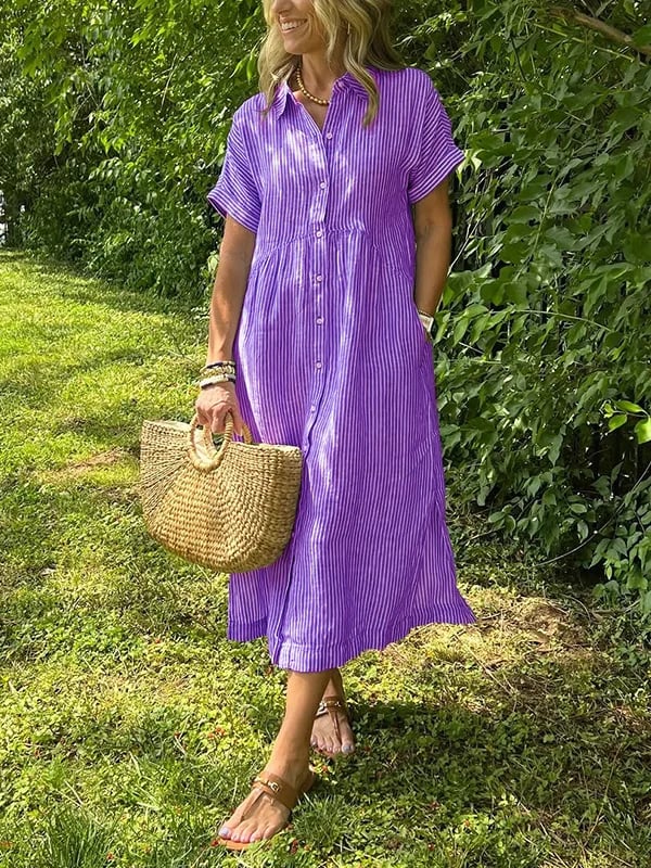 Emilia Striped Day Dress