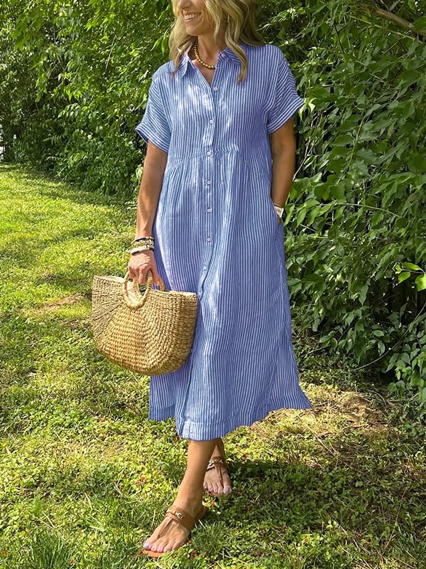 Emilia Striped Day Dress