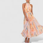 Bridget Watercolour Halter Dress